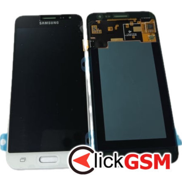 Piesa Piesa Display Original Cu Touchscreen Si Rama Alb Samsung Galaxy J3 2016 3dms