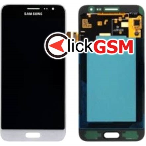 Piesa Piesa Display Original Cu Touchscreen Si Rama Alb Samsung Galaxy J3 2016 Q08