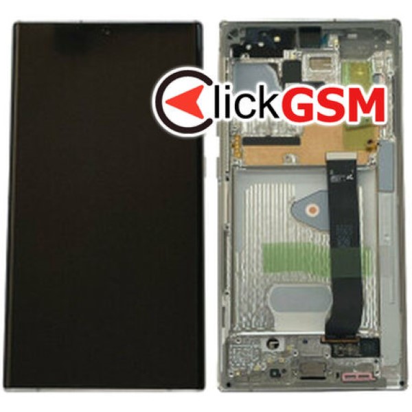 Piesa Piesa Display Original Cu Touchscreen Si Rama Alb Samsung Galaxy Note20 Ultra 3b0p