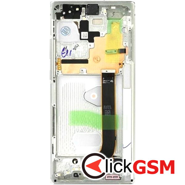 Piesa Display Original Cu Touchscreen Si Rama Alb Samsung Galaxy Note20 Ultra 407q