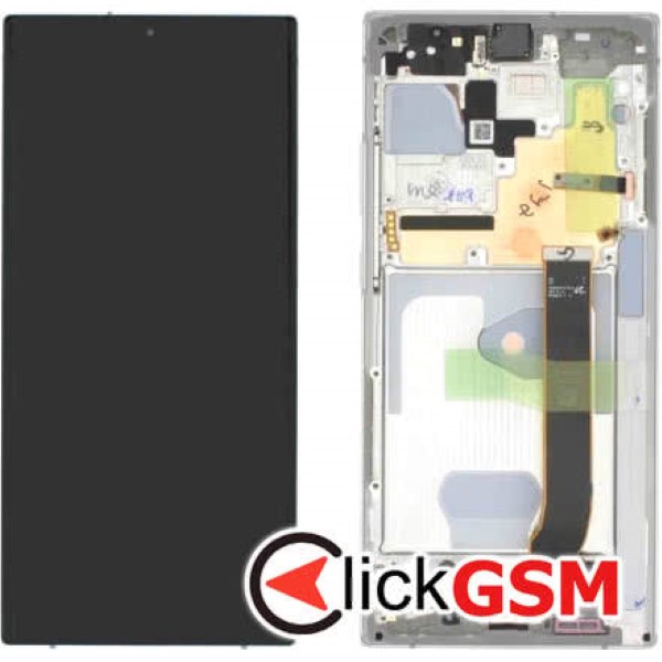 Piesa Piesa Display Original Cu Touchscreen Si Rama Alb Samsung Galaxy Note20 Ultra 5g 3d4b