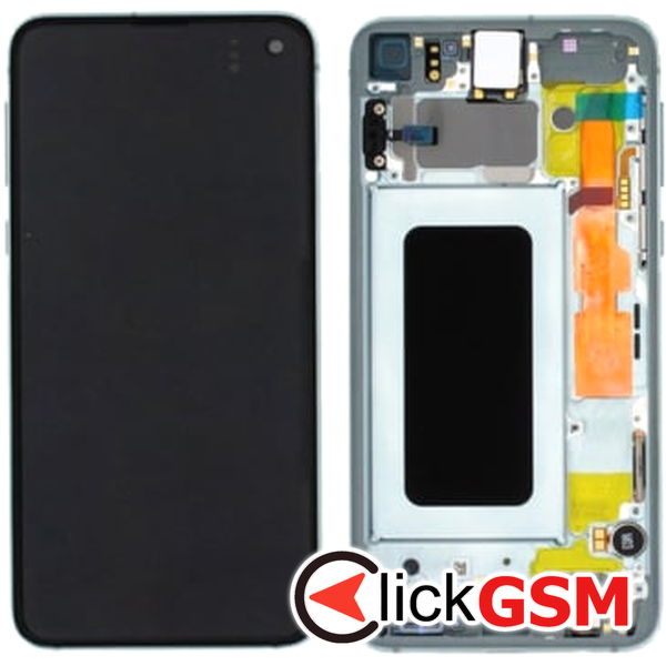 Piesa Piesa Display Original Cu Touchscreen Si Rama Alb Samsung Galaxy S10 2dol