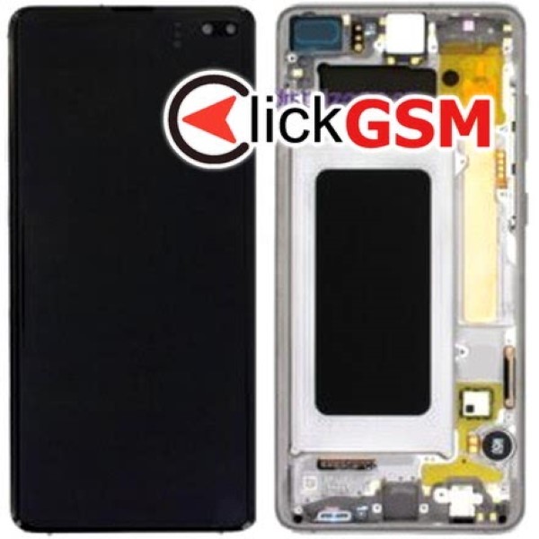 Piesa Piesa Display Original Cu Touchscreen Si Rama Alb Samsung Galaxy S10.plus Q0q