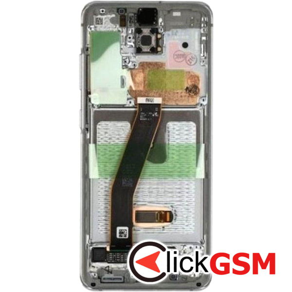 Piesa Display Original Cu Touchscreen Si Rama Alb Samsung Galaxy S20 40ak