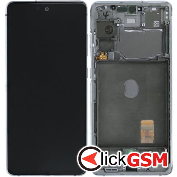 Piesa Display Original Cu Touchscreen Si Rama Alb Samsung Galaxy S20 Fe 2dmr