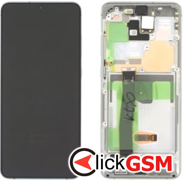 Piesa Display Original Cu Touchscreen Si Rama Alb Samsung Galaxy S20 Ultra 5g 2d2r