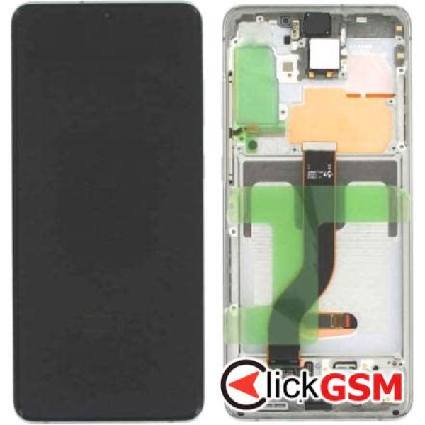 Piesa Display Original Cu Touchscreen Si Rama Alb Samsung Galaxy S20.plus 32yc