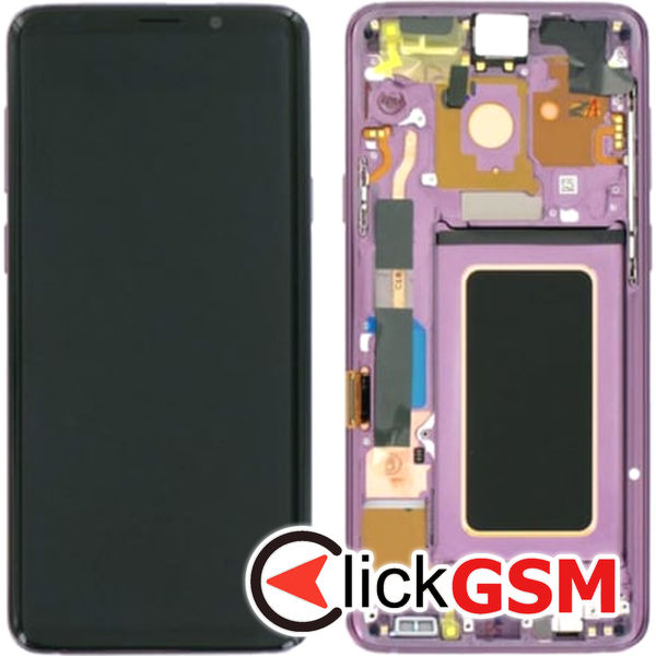 Piesa Display Original Cu Touchscreen Si Rama Alb Samsung Galaxy S9.plus 43e7