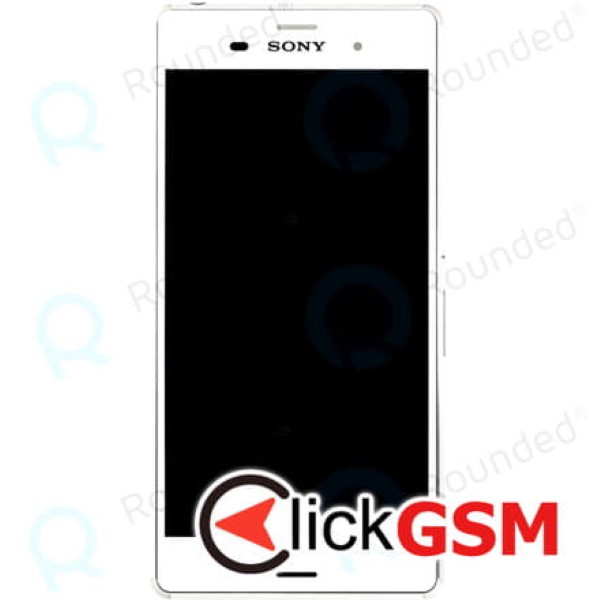 Piesa Piesa Display Original Cu Touchscreen Si Rama Alb Sony Xperia Z3 Dual 15vq