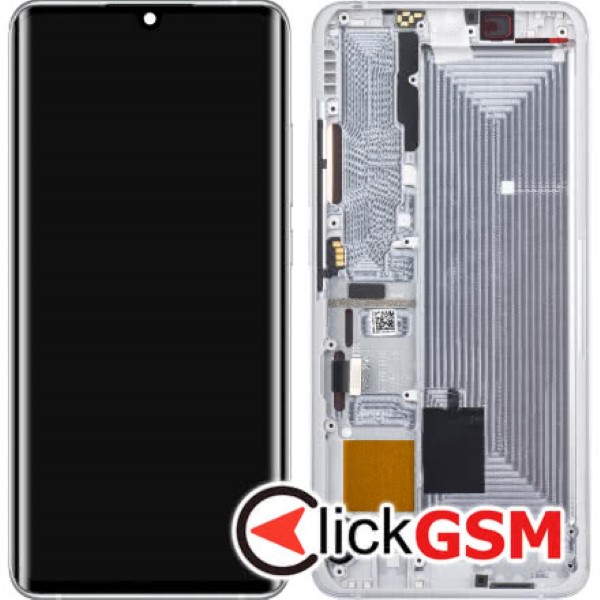 Piesa Piesa Display Original Cu Touchscreen Si Rama Alb Xiaomi Mi Note 10 13bv