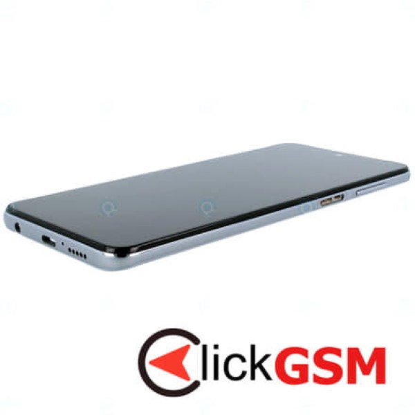 Piesa Piesa Display Original Cu Touchscreen Si Rama Alb Xiaomi Redmi Note 9 Pro Tcj