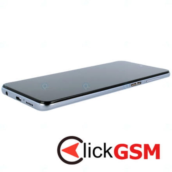 Piesa Display Original Cu Touchscreen Si Rama Alb Xiaomi Redmi Note 9s Tdm