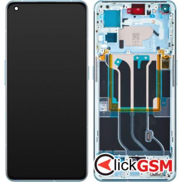 Piesa Display Original Cu Touchscreen Si Rama Albastru Mat Realme Gt2 Pro 1q73