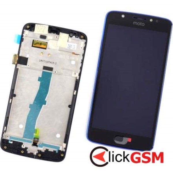 Piesa Display Original Cu Touchscreen Si Rama Albastru Motorola Moto E4 3aqt