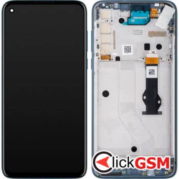 Piesa Piesa Display Original Cu Touchscreen Si Rama Albastru Motorola Moto G8 Power 2xht