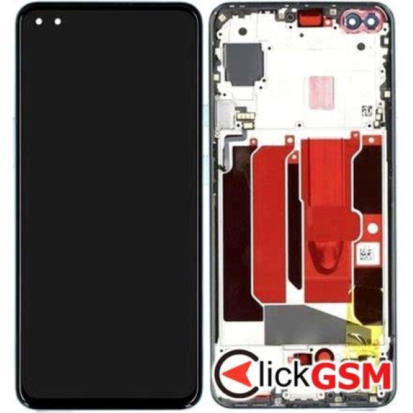 Piesa Piesa Display Original Cu Touchscreen Si Rama Albastru Oneplus Nord 27rs