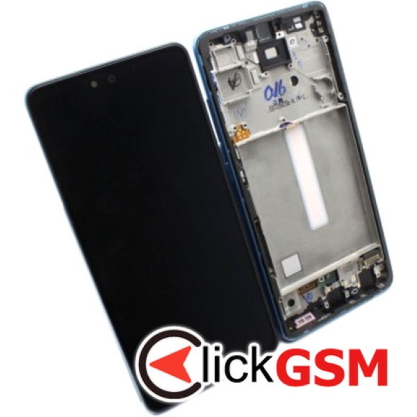 Piesa Piesa Display Original Cu Touchscreen Si Rama Albastru Samsung Galaxy A52 12gu