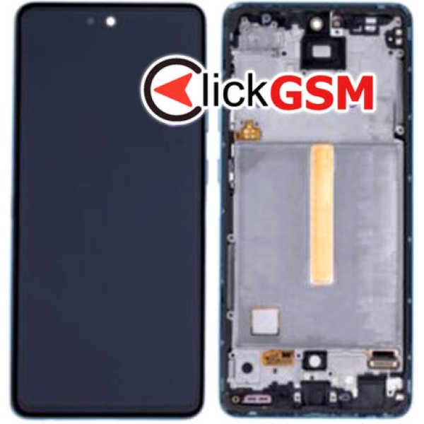 Piesa Piesa Display Original Cu Touchscreen Si Rama Albastru Samsung Galaxy A52 5g Pvo