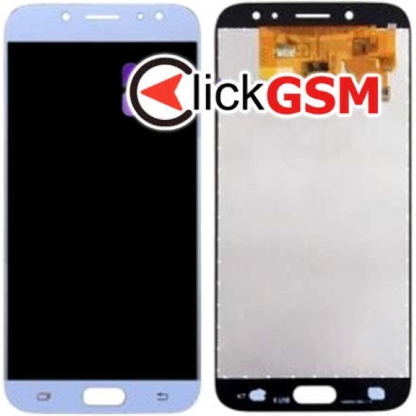 Piesa Piesa Display Original Cu Touchscreen Si Rama Albastru Samsung Galaxy J7 2017 Pzu