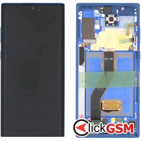 Piesa Display Original Cu Touchscreen Si Rama Albastru Samsung Galaxy Note10.plus 337j