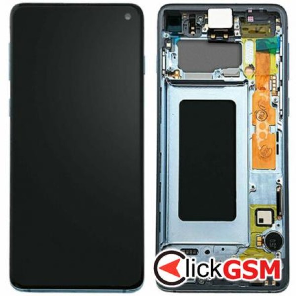 Piesa Piesa Display Original Cu Touchscreen Si Rama Albastru Samsung Galaxy S10 2wpg