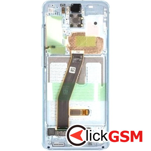 Piesa Display Original Cu Touchscreen Si Rama Albastru Samsung Galaxy S20 4187