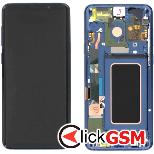 Piesa Piesa Display Original Cu Touchscreen Si Rama Albastru Samsung Galaxy S9.plus O9t