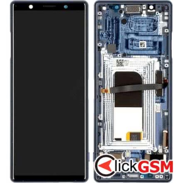 Piesa Display Original Cu Touchscreen Si Rama Albastru Sony Xperia 5 2g5c