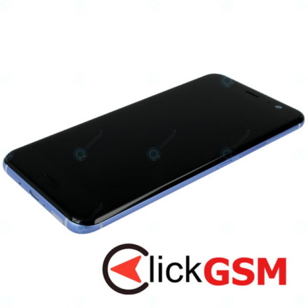 Piesa Piesa Display Original Cu Touchscreen Si Rama Argintiu Albastru Htc U11 8hj