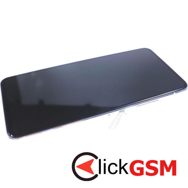 Piesa Piesa Display Original Cu Touchscreen Si Rama Argintiu Asus Zenfone 7 1jm7