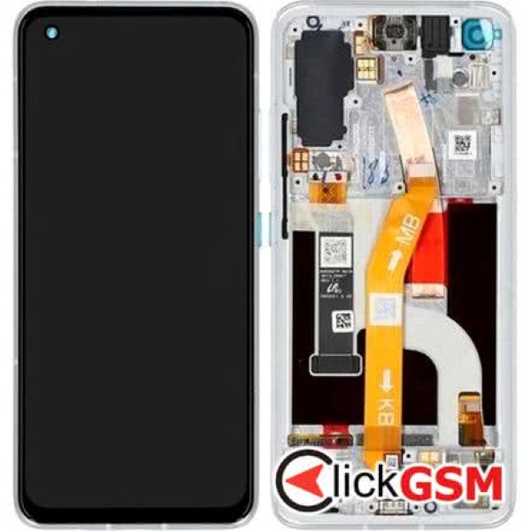 Piesa Display Original Cu Touchscreen Si Rama Argintiu Asus Zenfone 8 Ku2