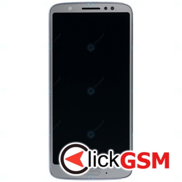 Piesa Display Original Cu Touchscreen Si Rama Argintiu Motorola Moto G6 Qkh