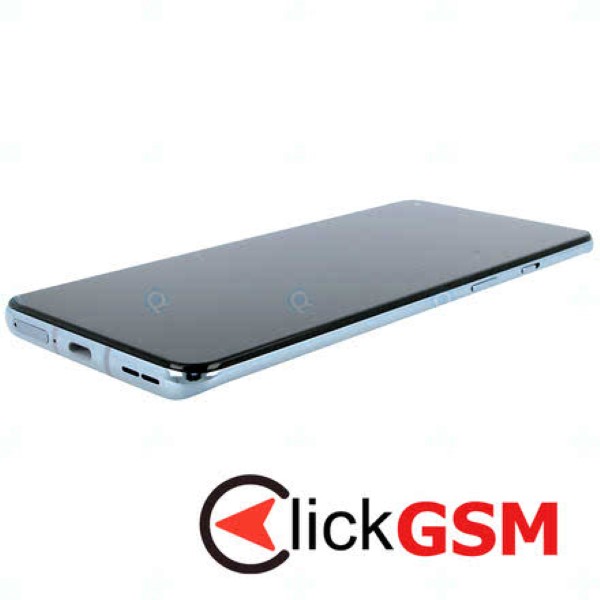 Piesa Display Original Cu Touchscreen Si Rama Argintiu Oneplus 8t 7yl