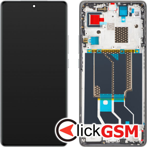 Piesa Display Original Cu Touchscreen Si Rama Argintiu Realme Gt 6 44g6