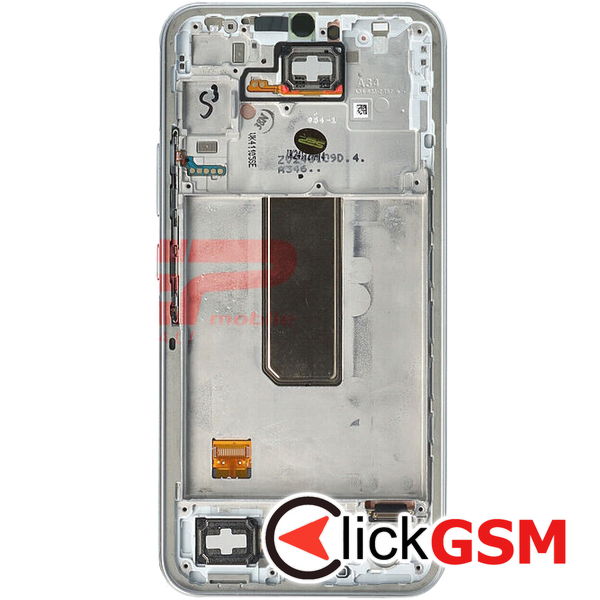 Piesa Piesa Display Original Cu Touchscreen Si Rama Argintiu Samsung Galaxy A34 5g 4345