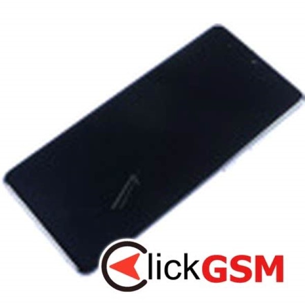 Piesa Display Original Cu Touchscreen Si Rama Argintiu Samsung Galaxy Note10 Lite 1qfo