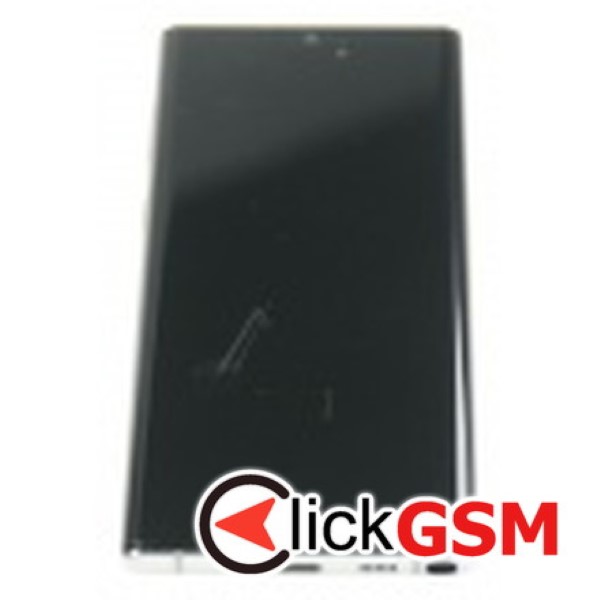 Piesa Piesa Display Original Cu Touchscreen Si Rama Argintiu Samsung Galaxy Note10 V4g