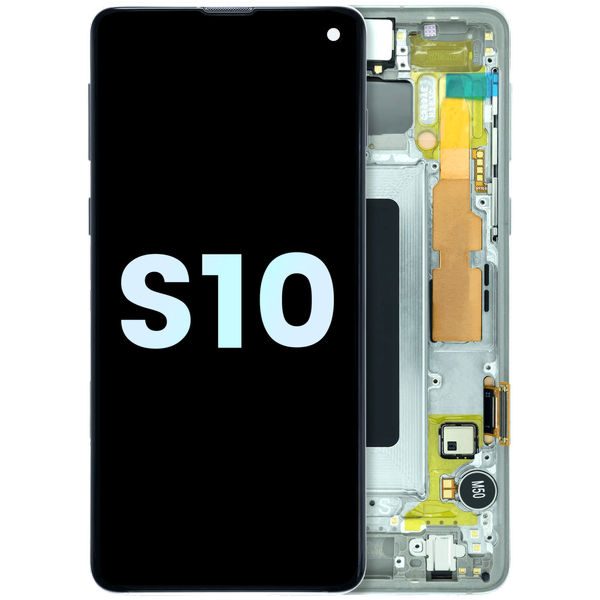 Samsung Galaxy S10 · OLED Assembly With Frame for Samsung Galaxy S10 (Service Pack) (Prism Silver)