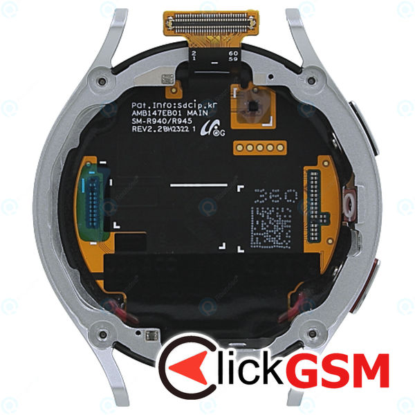 Piesa Piesa Display Original Cu Touchscreen Si Rama Argintiu Samsung Galaxy Watch 6 44mm 33yu