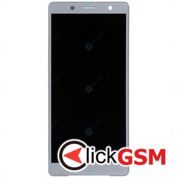 Piesa Piesa Display Original Cu Touchscreen Si Rama Argintiu Sony Xperia Xz2 Compact Yyj