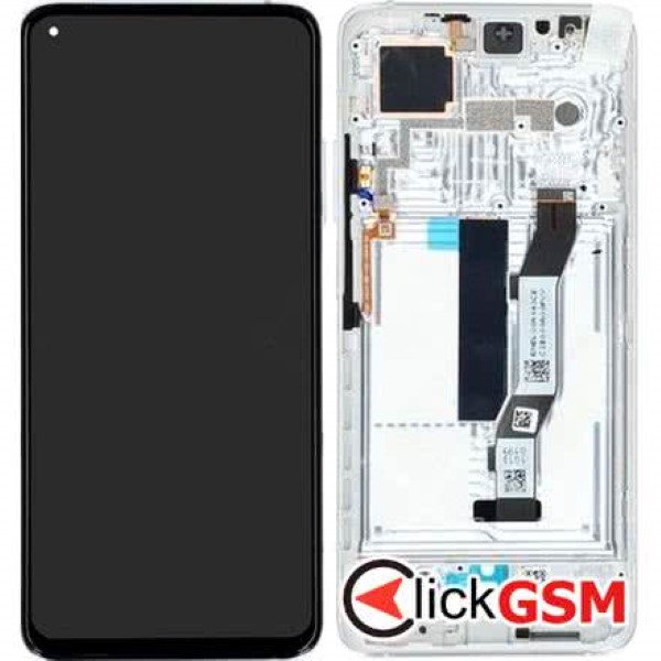 Piesa Piesa Display Original Cu Touchscreen Si Rama Argintiu Xiaomi Mi 10t Pro Koo