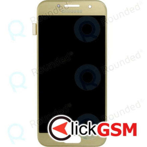 Piesa Piesa Display Original Cu Touchscreen Si Rama Auriu Samsung Galaxy A3 2017 Mwb