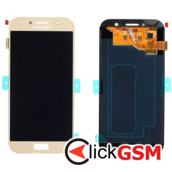 Piesa Piesa Display Original Cu Touchscreen Si Rama Auriu Samsung Galaxy A5 2017 3dd7