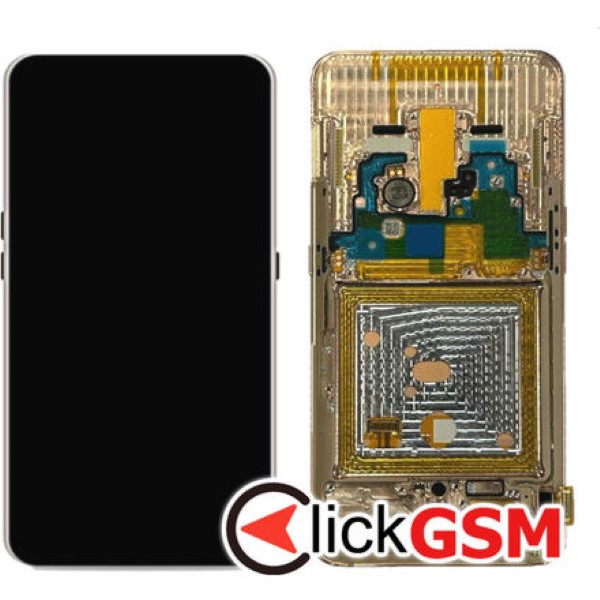 Piesa Piesa Display Original Cu Touchscreen Si Rama Auriu Samsung Galaxy A80 349b