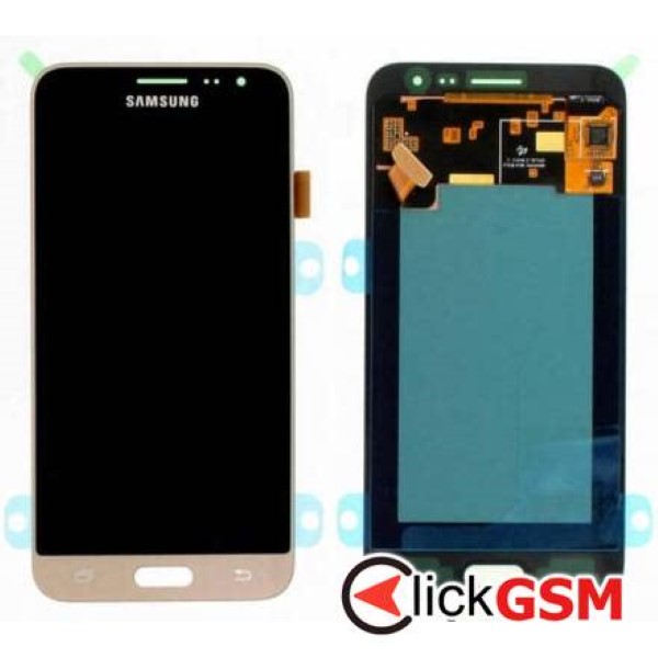 Piesa Piesa Display Original Cu Touchscreen Si Rama Auriu Samsung Galaxy J3 2016 2wkn