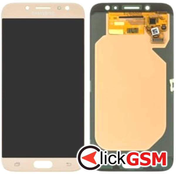 Piesa Piesa Display Original Cu Touchscreen Si Rama Auriu Samsung Galaxy J7 2017 2dk4