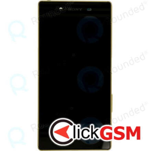 Piesa Piesa Display Original Cu Touchscreen Si Rama Auriu Sony Xperia Z5 Zcu