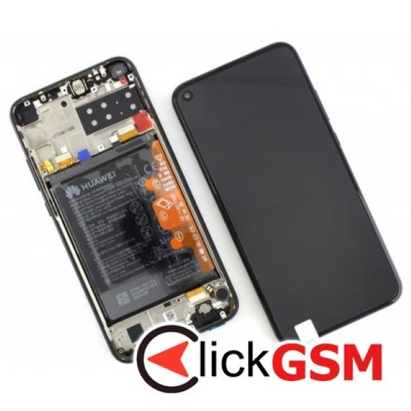 Piesa Display Original Cu Touchscreen Si Rama Black Huawei P40 Lite E 4m2u