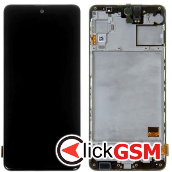 Piesa Display Original Cu Touchscreen Si Rama Black Samsung Galaxy M31s 4m0z