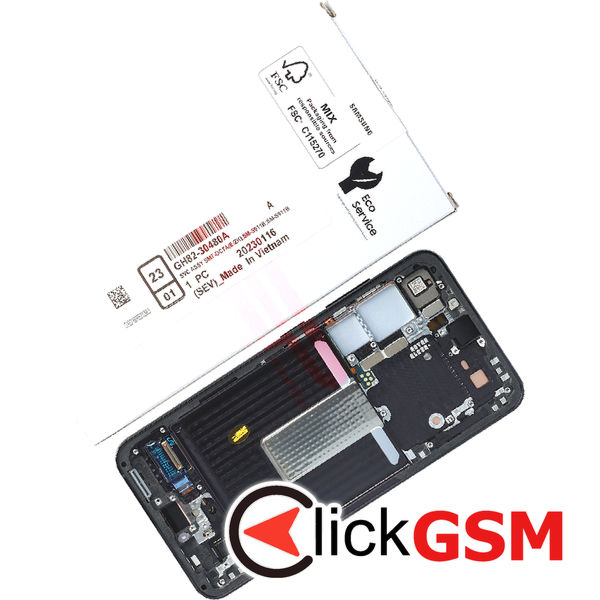 Piesa Display Original Cu Touchscreen Si Rama Black Samsung Galaxy S23 4kha